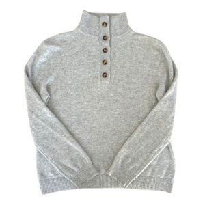 Alice Walk Women's The Cashmere Getaway Button Henley Sweater 100% Cashmere, M